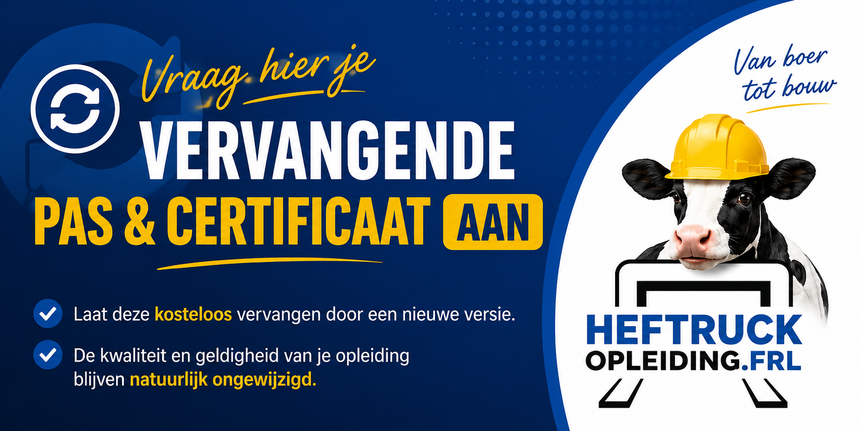 Vervangende pas en certificaat aanvragen
